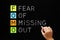 FOMO - Fear Of Missing Out Concept