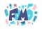 Fomo vector hand drawn text. Stylized word
