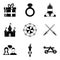 Fondness icons set, simple style