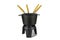 The fondue pig iron, black, with multi-colored forks