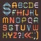 Font from colored scotch tape - Roman alphabet