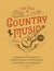 Font Country music. Craft retro vintage typeface