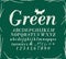 Font crosshatch pen line green