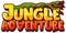Font design for word jungle adventure with moss branch