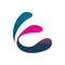 Font leter e c creative modern young full color splash logo design