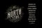 Font The North Star. Craft retro vintage typeface