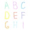 Font pencil crayon. ABC chalk letters. Handwritten