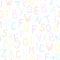 Font pencil crayon. ABC chalk letters seamless pattern for print on fabric, wrapping paper etc. Handwritten vector