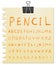 Font pencil crayon. Handwritten Vector illustration.