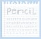 Font pencil crayon. Handwritten Vector illustration.