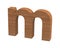 Font polished mahogany lowercase m render