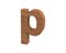 Font polished mahogany lowercase p render