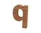 Font polished mahogany lowercase q render