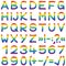 Font Rainbow Colors Alphabet Letters