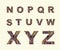 Font type abc uppercase. Vector stock illustration
