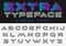 Font vector alphabet technology future sport design linear style.ABC Letter Logo Monogram templates. Creative outline typeface