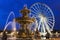 Fontaine des Fleuves and Ferris Wheel on Place de la Concorde in