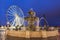 Fontaine des Fleuves and Ferris Wheel on Place de la Concorde in