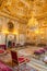 Fontainebleau, France, March 30, 2017: Fontainebleau Palace room interiors. Chateau was one of the main castles of