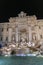 Fontana Di Trevi at nighttime in Rome