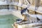 Fonte Gaia fountain situated at the very heart of the city in Piazza del Campo in Siena, Tuscany, Italy