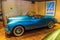 FONTVIEILLE, MONACO - JUN 2017: blue SUNBEAM ALPINE CABRIO 1954 in Monaco Top Cars Collection Museum