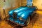 FONTVIEILLE, MONACO - JUN 2017: blue SUNBEAM ALPINE CABRIO 1954 in Monaco Top Cars Collection Museum