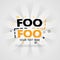 Foo foo eating a logo. with recipe finder and restaurant food menu