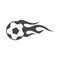 Fooball icon, soccer ball simple vector illustration