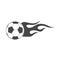Fooball icon, soccer ball simple vector illustration