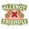Food allergy friendly symbol badge vector illustration