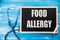 Food allergy text on board