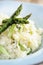 Food: Asparagus risotto with lemon strips