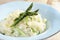 Food: Asparagus risotto with lemon strips