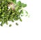 Food background with capers, green leaves