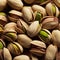 Food background. pistachios close-up