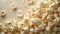 food background puffed popcorn closeup