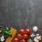 Food background for tasty Italian dishes