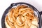 Food bakery concept making bread dought for apple Cinnamon Roll Braided Bread with copy space