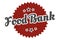 food bank sign. food bank vintage retro label.