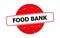 Food bank stamp on white