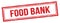 FOOD BANK text on red grungy vintage stamp