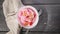 Food banner. Strawberry sorbet with jam, berries and puffed rice. Homemade Delicious Dessert. Top view. Copy space