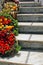 Food Baskets on steps in Santorini island