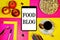Food blog-text message on the smartphone screen.