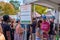 Food Booth for Seafood Sally\'s Restaurant at Outdoor Po-Boy Festival in New Orleans