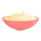 Food bowl cream icon cartoon vector. Milk product