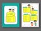 Food breakfast menu layout template a4 flat design set , food with cartoon food menu template