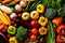 food broccoli ingredient background dark table vegetarian fresh cooking vegetable healthy. Generative AI.