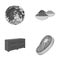 Food, business, ecology and other monochrome icon in cartoon style.piece, beef, pork icons in set collection.